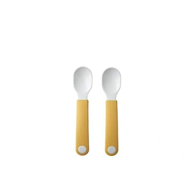 Abbildung von Mepal Lernlöffel Mio Baby Lernbesteck Spülmaschinengeeignet &amp; BPA frei 2er Set Yellow