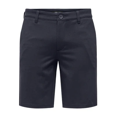 Abbildung von ONLY&amp;SONS Herren Shorts Bermuda Pants Sommer Hose Kurze Freizeit Trousers, Farben:Blau 2, Größe:XS