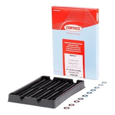 Abbildung von CORTECO 016213B Zylinderkopfschraubensatz Außen Torx 10 RENAULT: Kangoo I, CLIO 2, I Rapid, DACIA: Sandero Logan MCV, Limousine