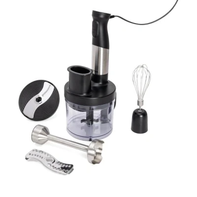 Abbildung von Petra 5 in 1 Stabmixer, Zerkleinerer, Schneebesen, Hacken, Schneiden, Schreddern, Edelstahlklingen, 1,2 l BPA freier Behälter, 2 Geschwindigkeitsstufen