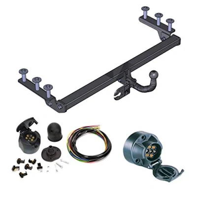 Abbildung von AHK Anhängerkupplung mit Elektrosatz 7 polig für Opel Astra II G 1998 2004 Stufenheck Schrägheck Anhängevorrichtung Hängevorrichtung starr, angeschraubtem Kugelkopf