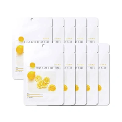Abbildung von [10 Stücke] EUNYUL Daily Care Gesichtsmasken Packung Vitamin 22 ml x 10 Stück Vegan Koreanische Hautpflege Hypoallergenes Tencel Blatt &amp; natürliche Inhaltsstoffe