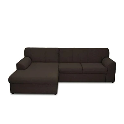 Abbildung von DOMO. collection Ecksofa Topper, Sofa in L Form, moderne Couch, kleine Polsterecke, 245 x 155 78 cm (BxTxH), braun