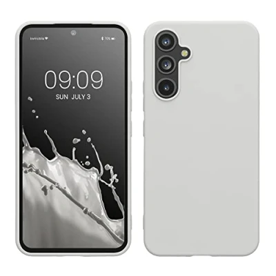 Abbildung von kwmobile Hülle kompatibel mit Samsung Galaxy A54 5G TPU Silikon Handyhülle Schutzhülle stoßabsorbierend flexibel Case in Weiß matt