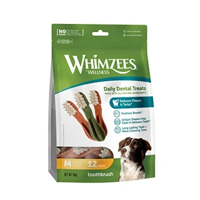 Abbildung von Whimzees Zahnbrste Beutel Hundesnacks Dental 12x11,4 cm 12 Stc...