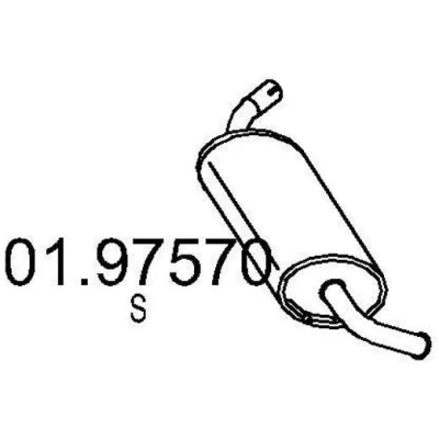 Abbildung von MTS 01.97570 Endschalldämpfer 1100 FIAT: Ducato II Kastenwagen, Pritsche/Fahrgestell, Bus, CITROËN: Jumper I Pritsche/Fahrgestell