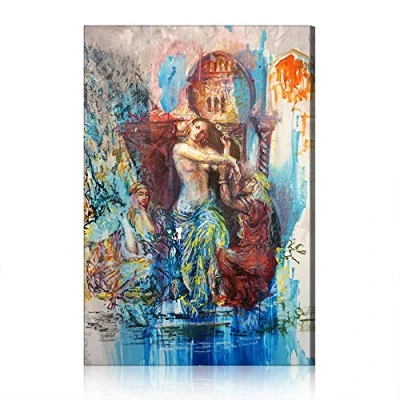 Abbildung von Annick Goutal Frau Im Hamam Ölgemälde Druck Auf Leinwand Moderne Abstrakte Poster Und Drucke Bilder Für Wohnzimmer Cuadros Dekoration (Kein Rahmen,50 x 70 cm)