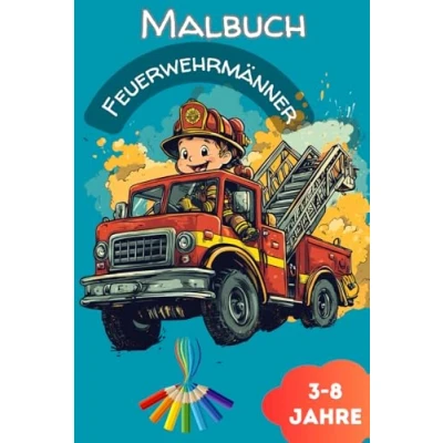 Abbildung von Malbuch Feuerwehrmänner: für Kinder einfach auszumalen, einfache und große Motive mit 30 tollen Feuerwehrmänner (Feuerwehr)