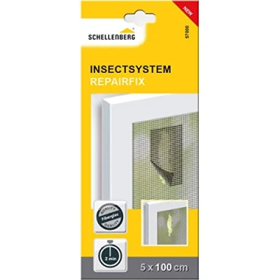 Abbildung von SCHELLENBERG Reparatur Set Fiberglas Pflaster für Insektenschutz Fliegengitter, zur von defektem Fiberglasgewebe