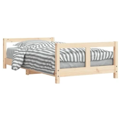 Abbildung von vidaXL Kinderbett, Kinder Bettgestell mit robusten Latten, Hausbett für Kleinkinder ab 4 Jahren, Einzelbett Jugendbett Holzbett, 80x160 cm Massivholz Kiefer