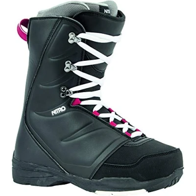Abbildung von Nitro Snowboards Damen Flora STND &#039;20 All Mountain Freestyle Lacing günstig Boot Snowboardboot, Black, 27.0