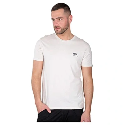 Abbildung von Alpha Industries Herren Basic T Small Logo Shirt, Jet Stream White, XL
