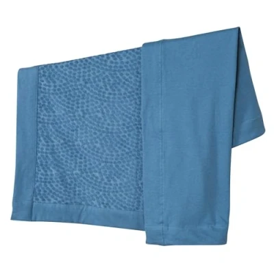 Abbildung von roba Babydecke Seashells Indigo 80 x cm Kuscheldecke aus Bio Baumwolle GOTS &amp; Oeko Tex 100 zertifiziert Terry Dots Punkte Motiv Blau