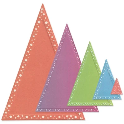 Abbildung von Sizzix Motivschablone Framelits Stanzschablone Triangles by Stacey Park, 16 Teile