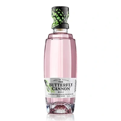 Abbildung von Butterfly Cannon Tequila Rosa 40% Vol 100% Blue Agave mit Grapefruit Geschmack zum mixen Tonic oder puren Genuß in 1x 0,5l Glasflasche
