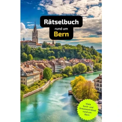 Abbildung von Rätselbuch rund um Bern: Tolles Geschenk für Bern Kenner. Worträtsel und knifflige Herausforderungen in einem Kreuzworträtselheft.