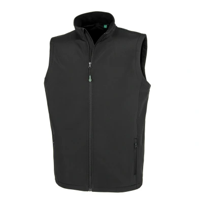Abbildung von Result Genuine Recycled Men&#039;s 2 Layer Printable Softshell Bodywarmer Black L (RT902)