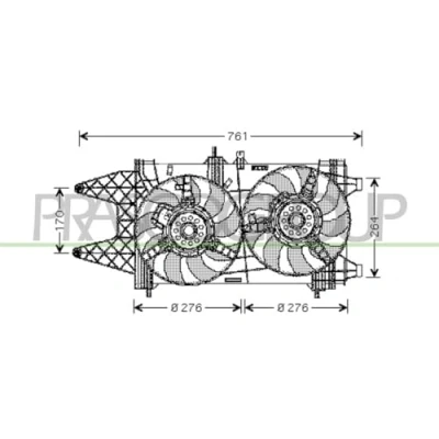 Abbildung von PRASCO FT133F006 Lüfter 276 120 160 FIAT: Punto II Schrägheck