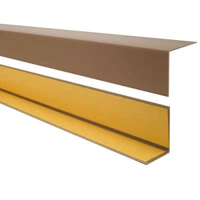 Abbildung von Quest PVC Winkelprofil Kunststoff Selbstklebend Kantenschutz Eckenschutz Eckleiste Winkelleiste, 20x10mm, 150cm, braun