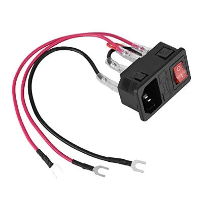 Abbildung von Richer R Netzteil Schalter Einbau Buchse, 15A Modul Steckdose U Stecker Adapter mit Einer Sicherung für 3D Drucker