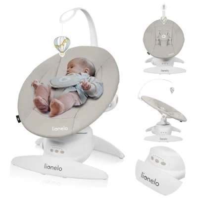 Abbildung von lionelo Babywippe IRIS, 360 Grad/ ab Geburt/12 Wiegenlieder/leicht und leise