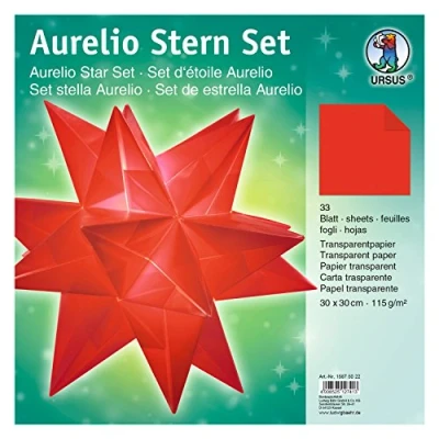 Abbildung von Ludwig Bähr Faltblätter Aurelio Stern Transparentpapier 115g/qm 30x30c