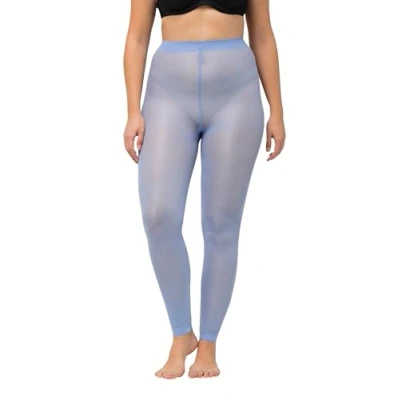 Abbildung von Ulla Popken Leggings Strümpfe, Damen, Größe: 52/54, Himmelblau