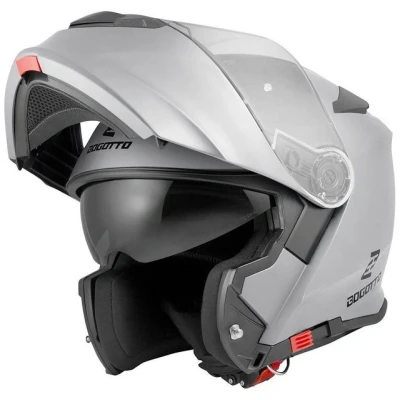 Abbildung von Bogotto V271 Motorrad Klapphelm, Silber, XL