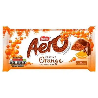 Abbildung von Aero Tafelschokolade Orange 100g 8er Packung
