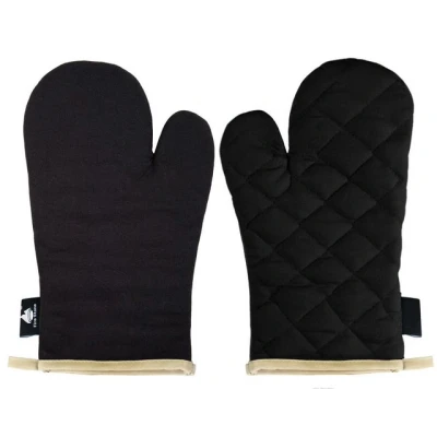 Abbildung von Fire Stone Topfhandschuhe Ofenhandschuhe schwarz, PSA Kategorie II bis 250C hitzebeständig, 17x29 cm