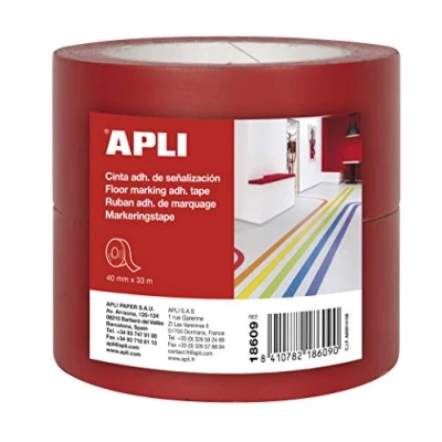 Abbildung von APLI 18609 Klebeband, PVC, rot, 40 mm x 33 m, 160 μm, 2 Stück