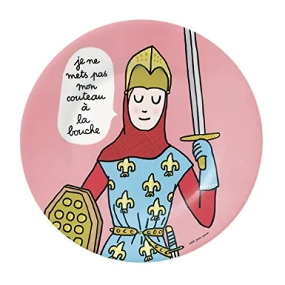Abbildung von Petit Jour Paris Dessertteller Princess je ne Mets pas mon Couteau ... Perfekt für das Dessert!