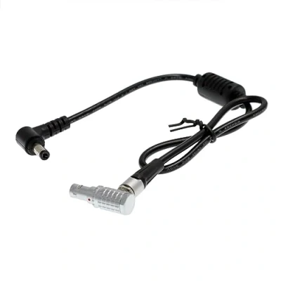 Abbildung von HangTon rechtwinkliger Gleichstromstecker 5,5 x 2,5 mm auf 2 poliges Stromkabel für Monitorsender, Empfänger, Teradek Bondschraube, 18 Zoll