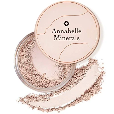 Abbildung von Annabelle Minerals Matte Mineral Foundation mit Lichtschutzfaktor Natürliche Inhaltsstoffe Matt Glatte Haut &amp; Natürlich Sonnenschutz LSF10 Für alle Hauttypen Vegan Natural Light 10g