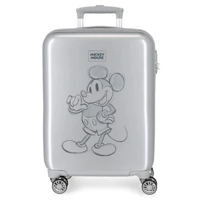 Abbildung von Disney Mickey 100 Grauer Kabinenkoffer 37 x 55 20 cm starres ABS Seitenkombinationsschloss 34 l 2 kg 4 Doppelrollen Handgepäck