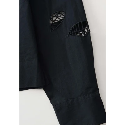Abbildung von OPUS Regular FIT Cutout Detail Hemdbluse, Damen, Größe: 40, Black