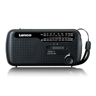 Abbildung von Lenco MCR 113 Notfall Radio Kurbel/Solar/Akku schwarz (MCR 113BK)