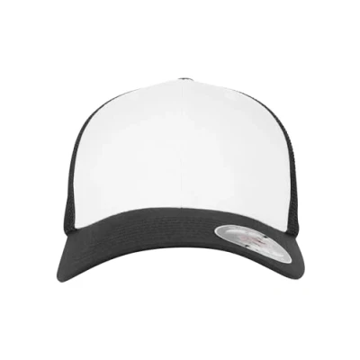 Abbildung von Flexfit Mesh Colored Front Unisex Kappe für Damen und Herren, Mehrfarbig (blk/Wht), S/M