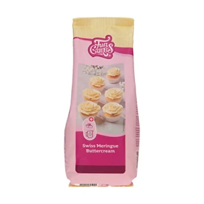 Abbildung von FunCakes Mix für Schweizer Baiser Buttercreme: Einfach zu verwenden, cremig, perfekt zum Dekorieren, Abdecken und Füllen von Kuchen, Belag auf Cupcakes. 800 g.