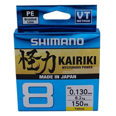 Abbildung von Shimano Kairiki 8 150m Yellow 0.100mm/6.5kg Geflochtene Schnur