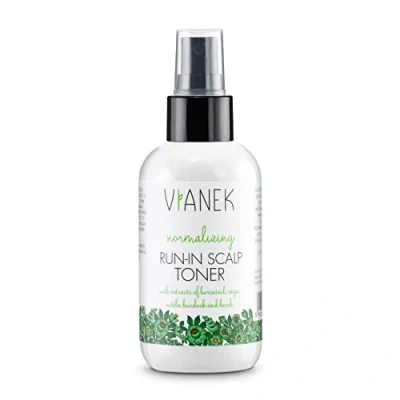 Abbildung von VIANEK normalisierende Toner &amp; Haarwasser für die Kopfhaut mit Schachtelhalm, Salbei, Brennnessel, Klette und Birke. Vegan Naturkosmetik Frauen Männer. Größe 150 ml