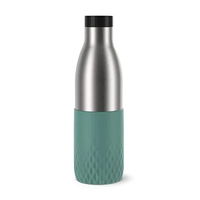 Abbildung von Emsa Trinkflasche &quot;Bludrop Sleeve&quot;, (1 tlg.), Edelstahl/Silikon, Quick Press, 12h warm/24h kühl