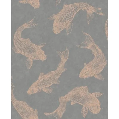 Abbildung von Superfresco Easy Vliestapete &quot;Superfresco Fisch Kupfer Grau&quot;, animal print, Pisces Slate Grau