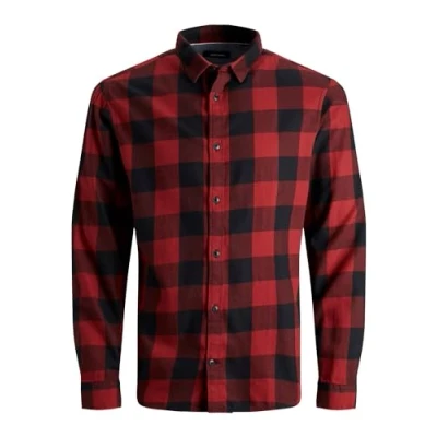 Abbildung von Jack &amp; Jones Junior Jjegingham Hemd für Kinder, Größe: 164, Brick red