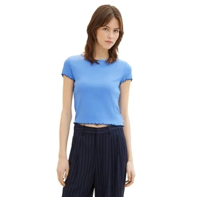 Abbildung von TOM Tailor Denim Tshirt basic, Damen, Größe: XL, Sicilian blue