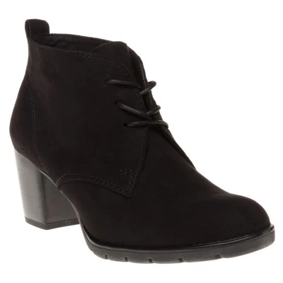 Abbildung von MARCO TOZZI Damen Stiefeletten mit Absatz zum Schnüren Vegan, Schwarz (Black), 40 EU