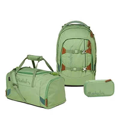 Abbildung von satch Pack Schulrucksack Set 3tlg. mit Sporttasche und Schlamperbox (Nordic Jade Green Skandi Ed.)