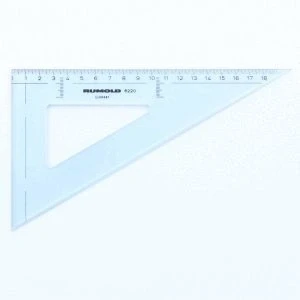 Abbildung von Rumold Zeichendreieck 60 Grad 20 cm Kunststoff transparent/getönt