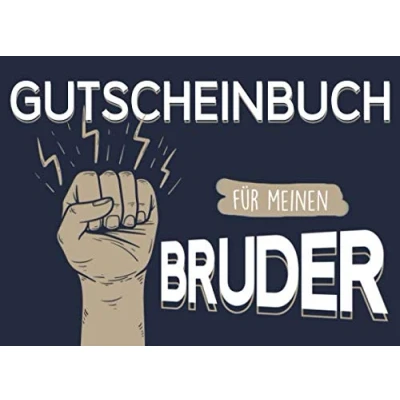 Abbildung von Gutscheinbuch für meinen Bruder: Blanko Gutscheinheft zum selbst ausfüllen, als Geschenk Geschwister mit 20 Gutscheinen
