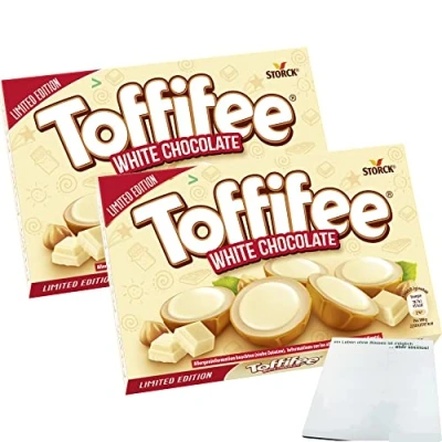 Abbildung von Toffifee White Chocolate Doppelpack (2x125g Packung) + usy Block